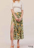 Boho Skirts in Madarin Garden Green For Women